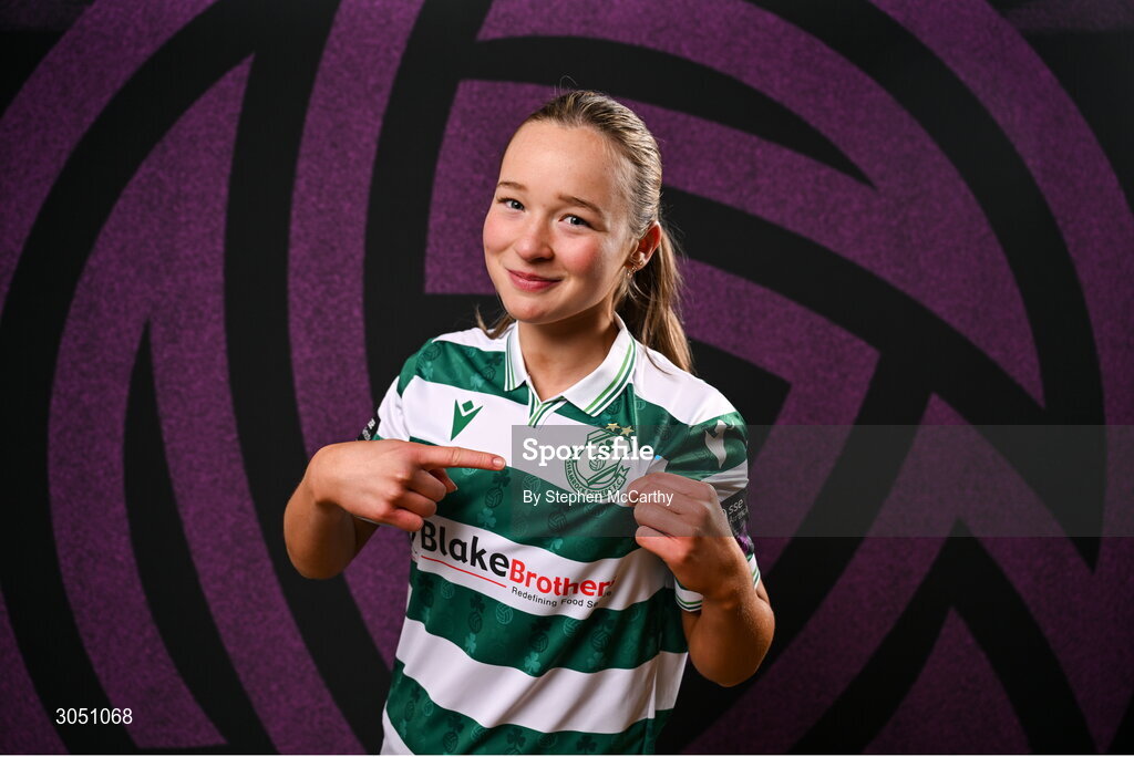 15 February 2025; Anna Butler during a Shamrock Rovers squad portraits session at Tallaght Stadium in Dublin. Photo by Stephen McCarthy/Sportsfile