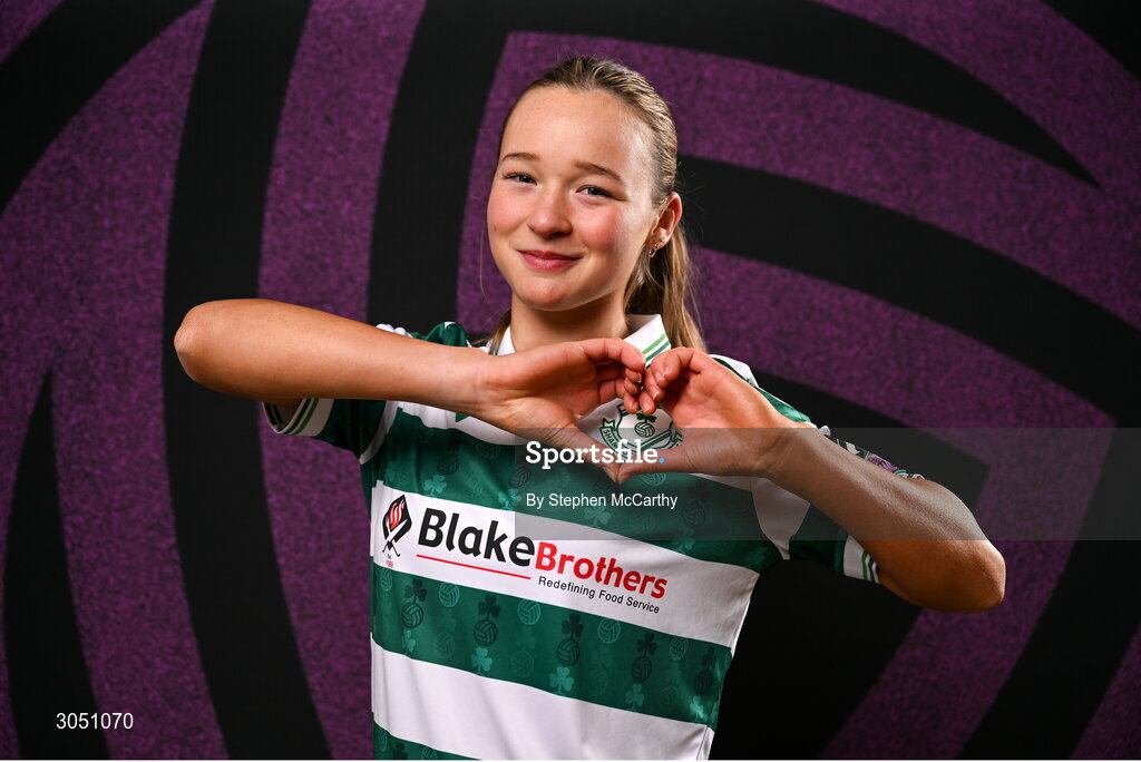 15 February 2025; Anna Butler during a Shamrock Rovers squad portraits session at Tallaght Stadium in Dublin. Photo by Stephen McCarthy/Sportsfile