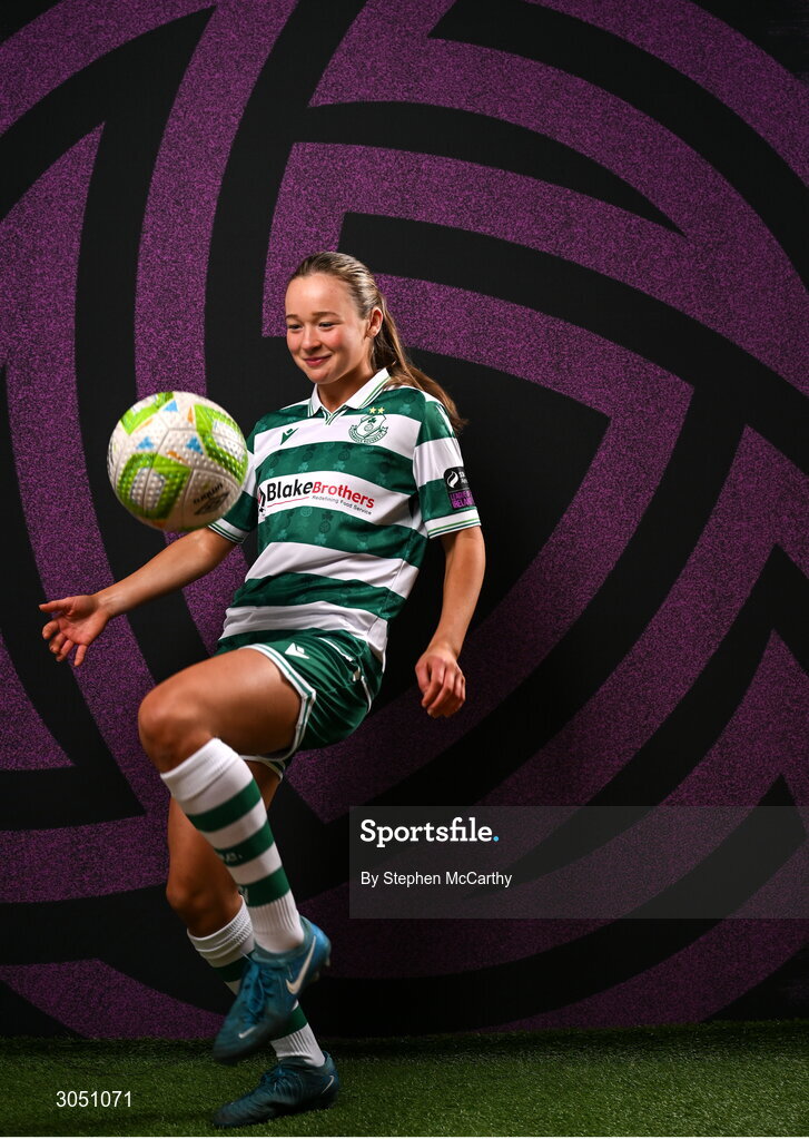 15 February 2025; Anna Butler during a Shamrock Rovers squad portraits session at Tallaght Stadium in Dublin. Photo by Stephen McCarthy/Sportsfile