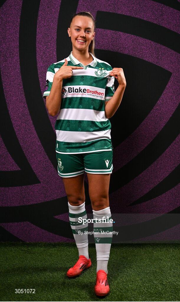 15 February 2025; Joy Ralph during a Shamrock Rovers squad portraits session at Tallaght Stadium in Dublin. Photo by Stephen McCarthy/Sportsfile