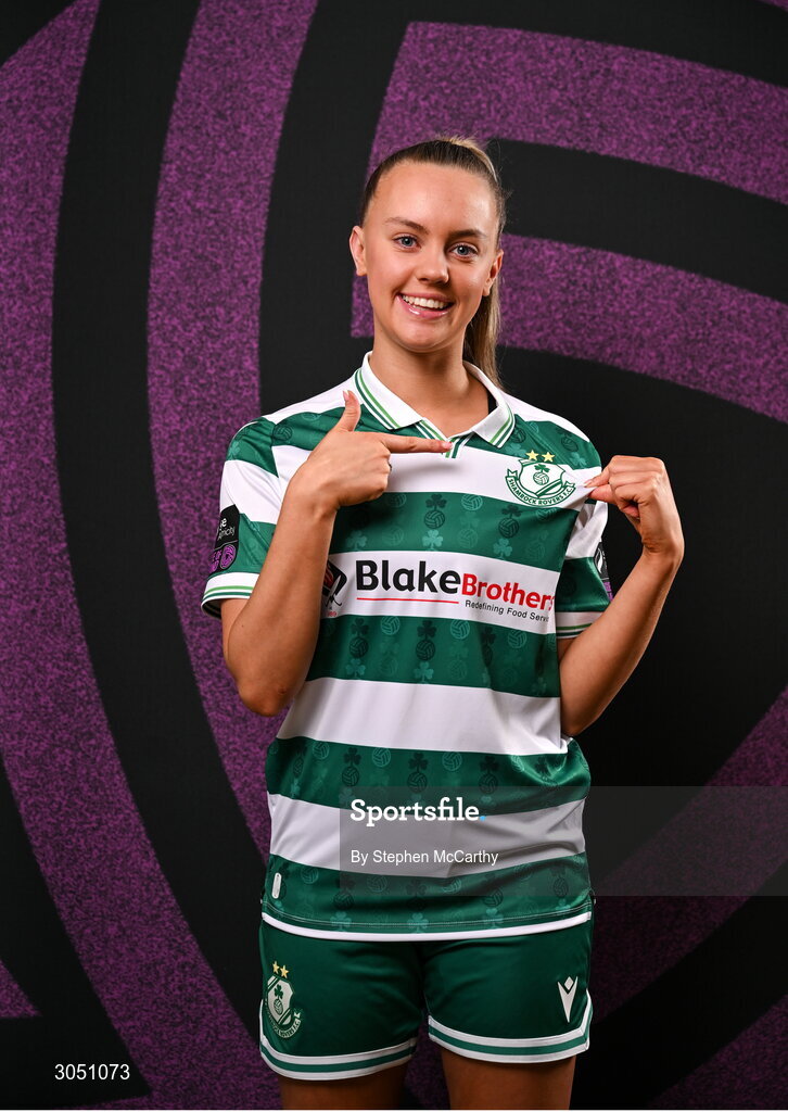 15 February 2025; Joy Ralph during a Shamrock Rovers squad portraits session at Tallaght Stadium in Dublin. Photo by Stephen McCarthy/Sportsfile