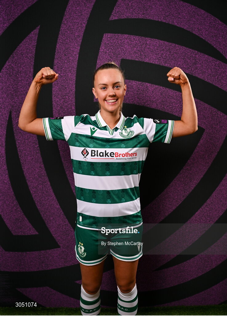 15 February 2025; Joy Ralph during a Shamrock Rovers squad portraits session at Tallaght Stadium in Dublin. Photo by Stephen McCarthy/Sportsfile