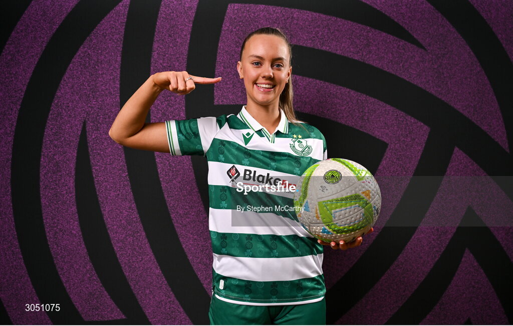 15 February 2025; Joy Ralph during a Shamrock Rovers squad portraits session at Tallaght Stadium in Dublin. Photo by Stephen McCarthy/Sportsfile