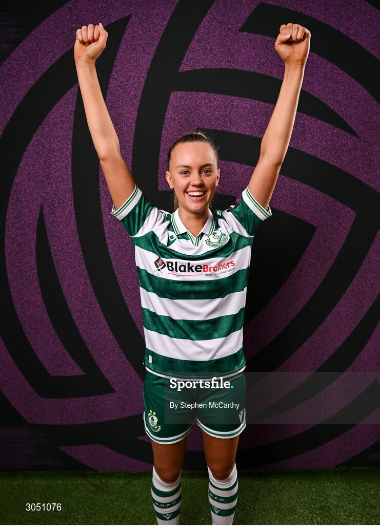 15 February 2025; Joy Ralph during a Shamrock Rovers squad portraits session at Tallaght Stadium in Dublin. Photo by Stephen McCarthy/Sportsfile