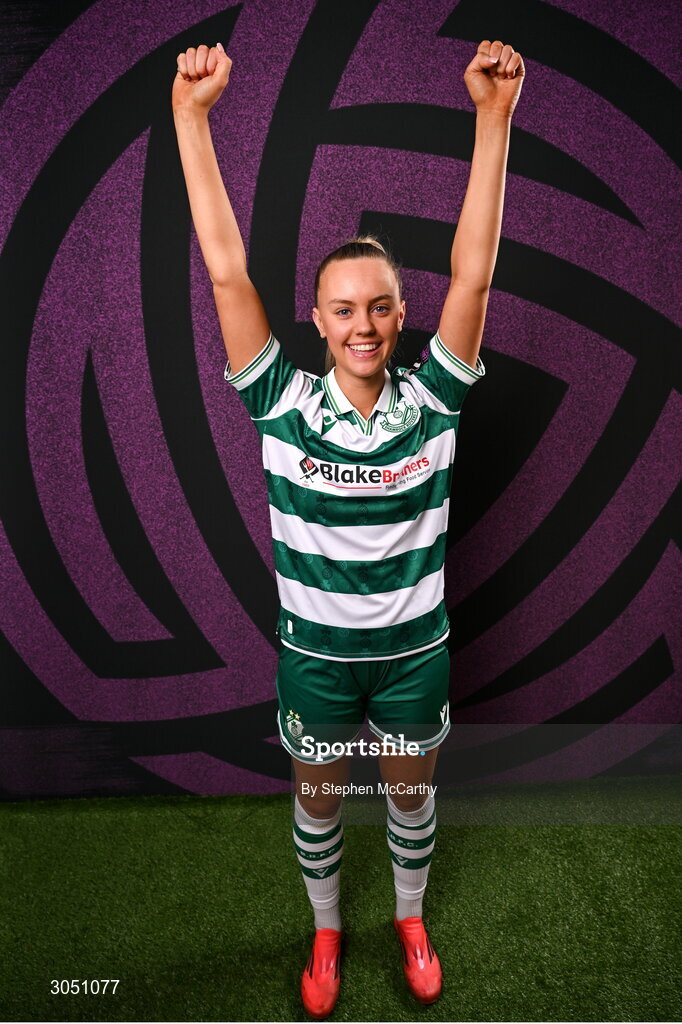 15 February 2025; Joy Ralph during a Shamrock Rovers squad portraits session at Tallaght Stadium in Dublin. Photo by Stephen McCarthy/Sportsfile