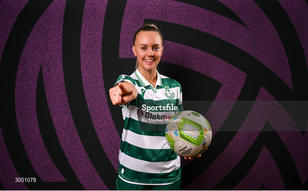 15 February 2025; Joy Ralph during a Shamrock Rovers squad portraits session at Tallaght Stadium in Dublin. Photo by Stephen McCarthy/Sportsfile