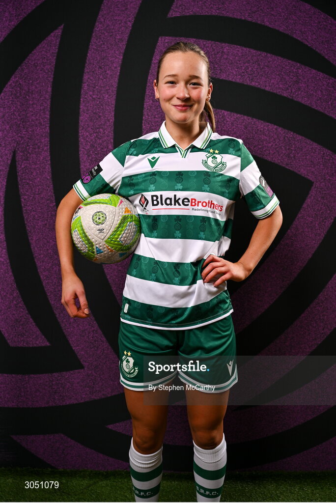 15 February 2025; Anna Butler during a Shamrock Rovers squad portraits session at Tallaght Stadium in Dublin. Photo by Stephen McCarthy/Sportsfile