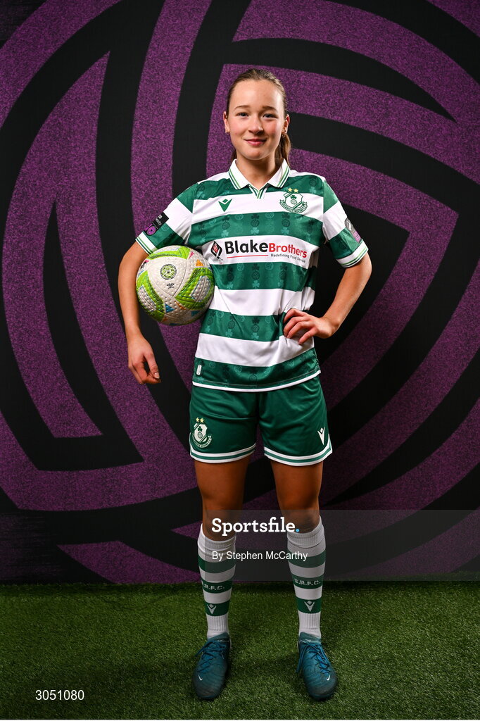 15 February 2025; Anna Butler during a Shamrock Rovers squad portraits session at Tallaght Stadium in Dublin. Photo by Stephen McCarthy/Sportsfile