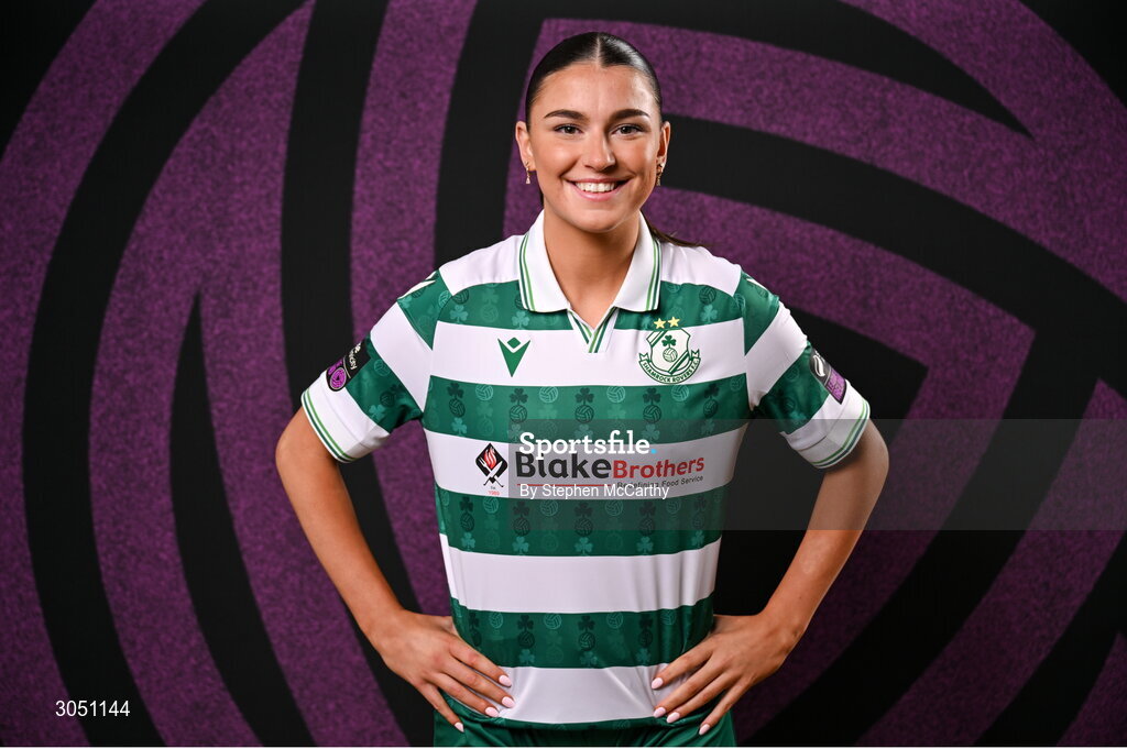 15 February 2025; Maria Reynolds during a Shamrock Rovers squad portraits session at Tallaght Stadium in Dublin. Photo by Stephen McCarthy/Sportsfile