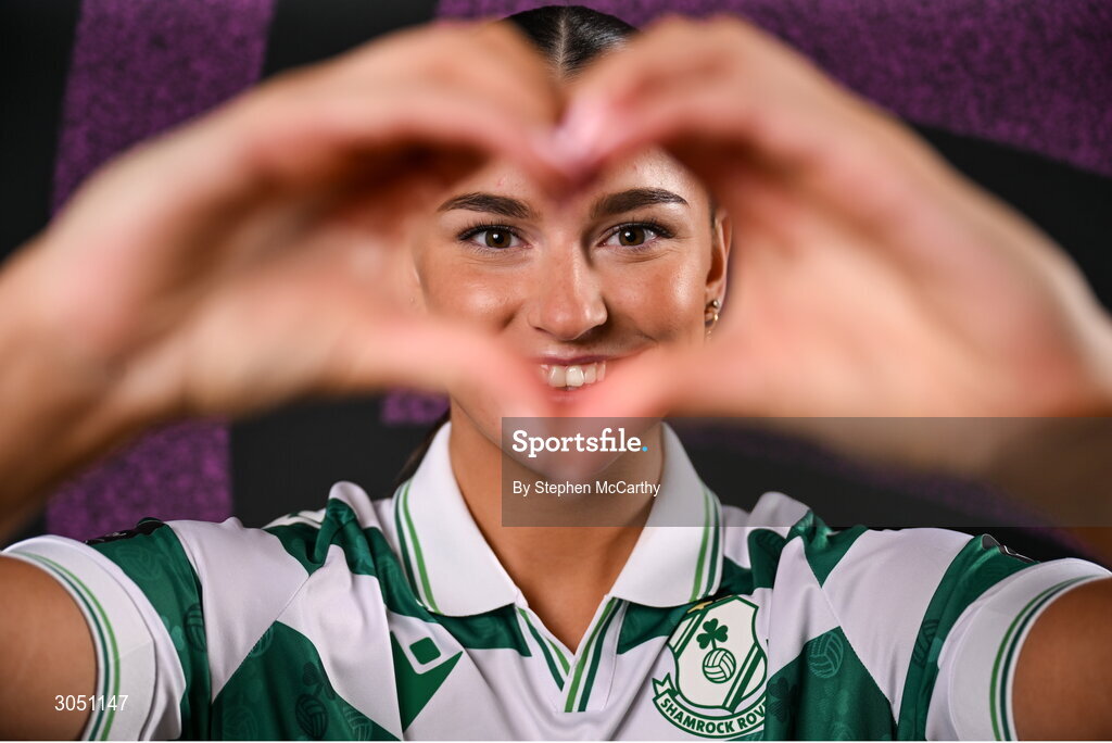 15 February 2025; Maria Reynolds during a Shamrock Rovers squad portraits session at Tallaght Stadium in Dublin. Photo by Stephen McCarthy/Sportsfile
