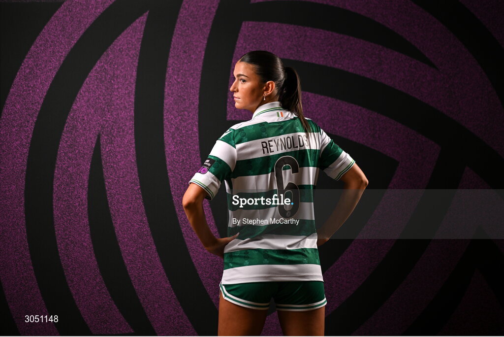 15 February 2025; Maria Reynolds during a Shamrock Rovers squad portraits session at Tallaght Stadium in Dublin. Photo by Stephen McCarthy/Sportsfile
