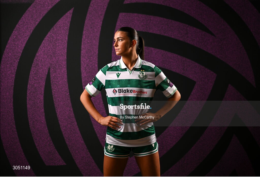 15 February 2025; Maria Reynolds during a Shamrock Rovers squad portraits session at Tallaght Stadium in Dublin. Photo by Stephen McCarthy/Sportsfile