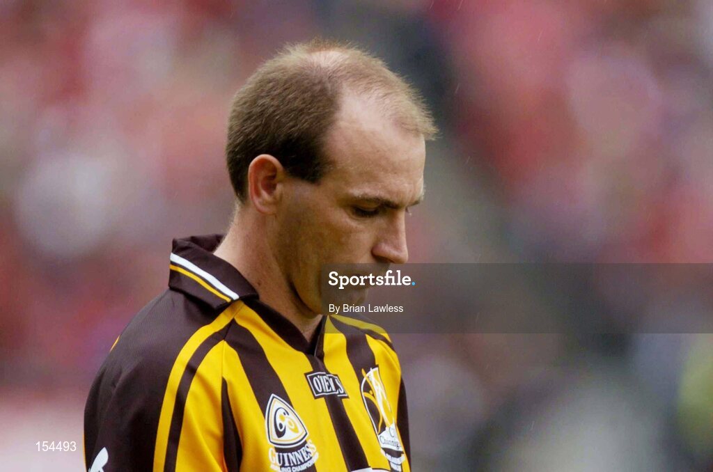 12 September 2004; D.J. Carey, Kilkenny. Guinness All-Ireland Senior Hurling Championship Final, Cork v Kilkenny, Croke Park, Dublin. Picture credit; Brian Lawless / SPORTSFILE *** Local Caption *** Any photograph taken by SPORTSFILE during, or in connection with, the 2004 Guinness All-Ireland Hurling Final which displays GAA logos or contains an image or part of an image of any GAA intellectual property, or, which contains images of a GAA player/players in their playing uniforms, may only be used for editorial and non-advertising purposes.  Use of photographs for advertising, as posters or for purchase separately is strictly prohibited unless prior written approval has been obtained from the Gaelic Athletic Association.