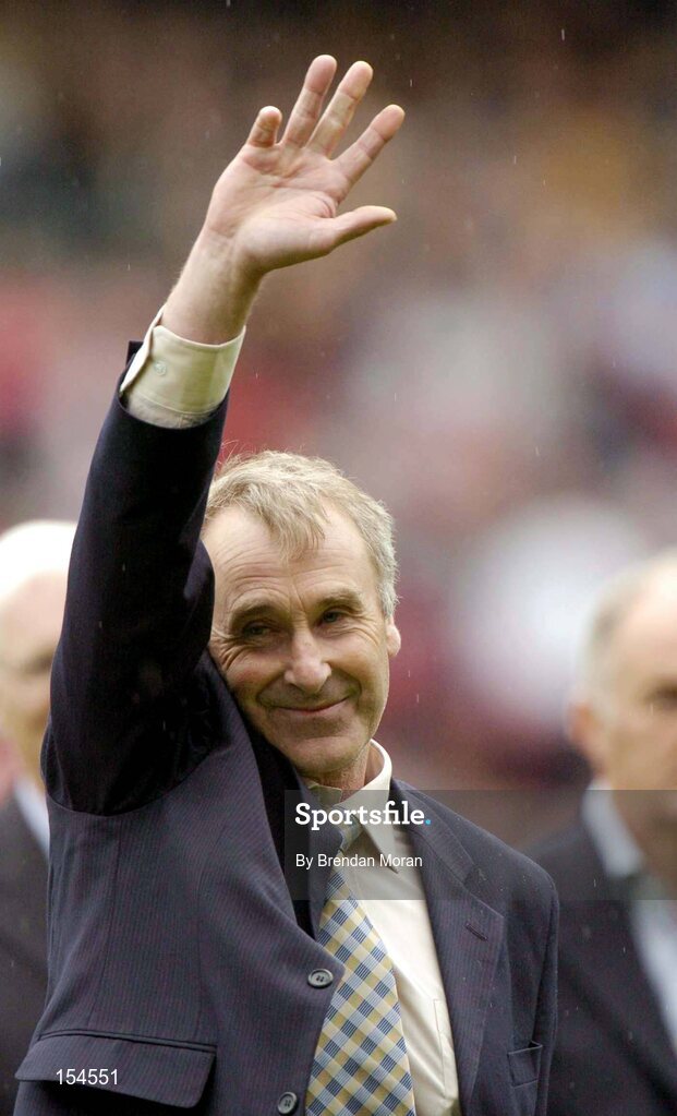 12 September 2004; Liam O'Brien is introduced to the crowd as a member of the 1979 Kilkenny team. Guinness All-Ireland Senior Hurling Championship Final, Cork v Kilkenny, Croke Park, Dublin. Picture credit; Brendan Moran / SPORTSFILE