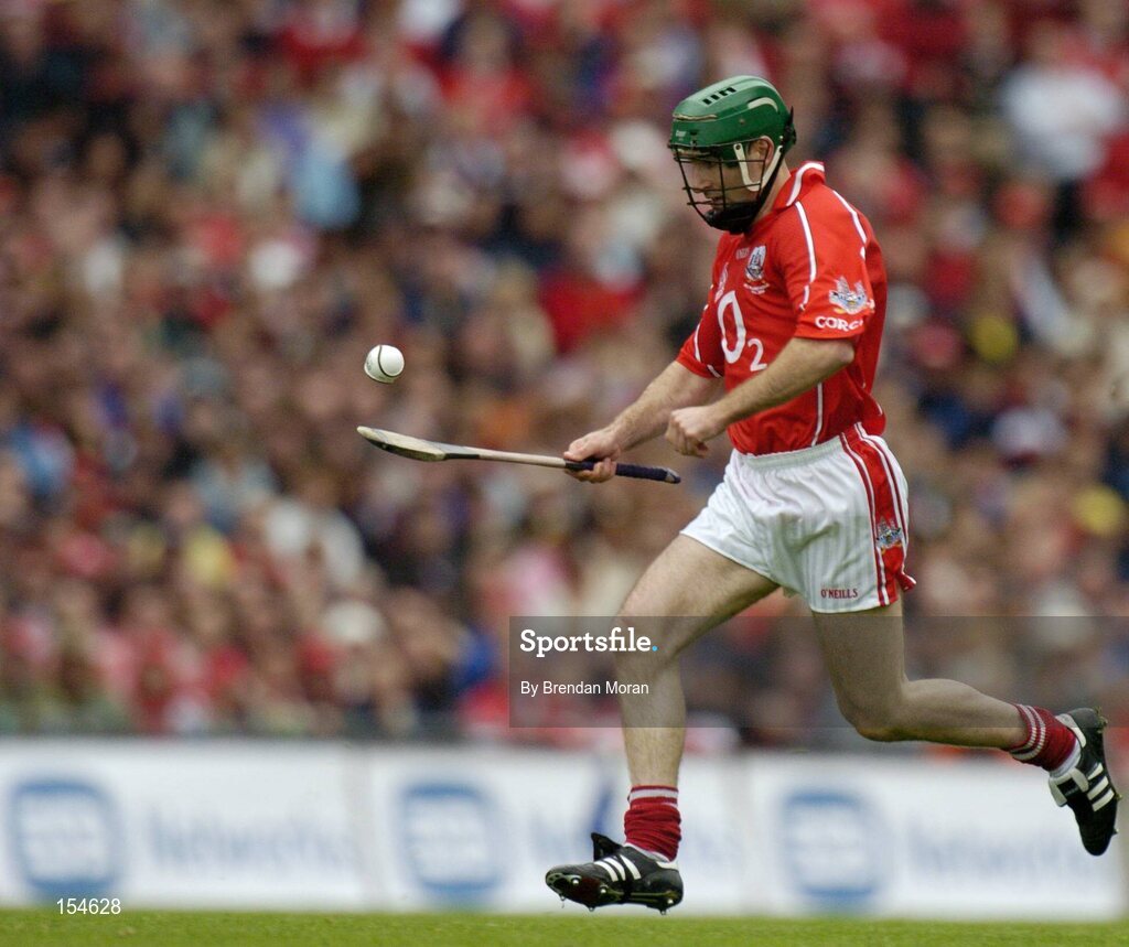 12 September 2004; Jerry O'Connor, Cork. Guinness All-Ireland Senior Hurling Championship Final, Cork v Kilkenny, Croke Park, Dublin. Picture credit; Brendan Moran / SPORTSFILE *** Local Caption *** Any photograph taken by SPORTSFILE during, or in connection with, the 2004 Guinness All-Ireland Hurling Final which displays GAA logos or contains an image or part of an image of any GAA intellectual property, or, which contains images of a GAA player/players in their playing uniforms, may only be used for editorial and non-advertising purposes.  Use of photographs for advertising, as posters or for purchase separately is strictly prohibited unless prior written approval has been obtained from the Gaelic Athletic Association.