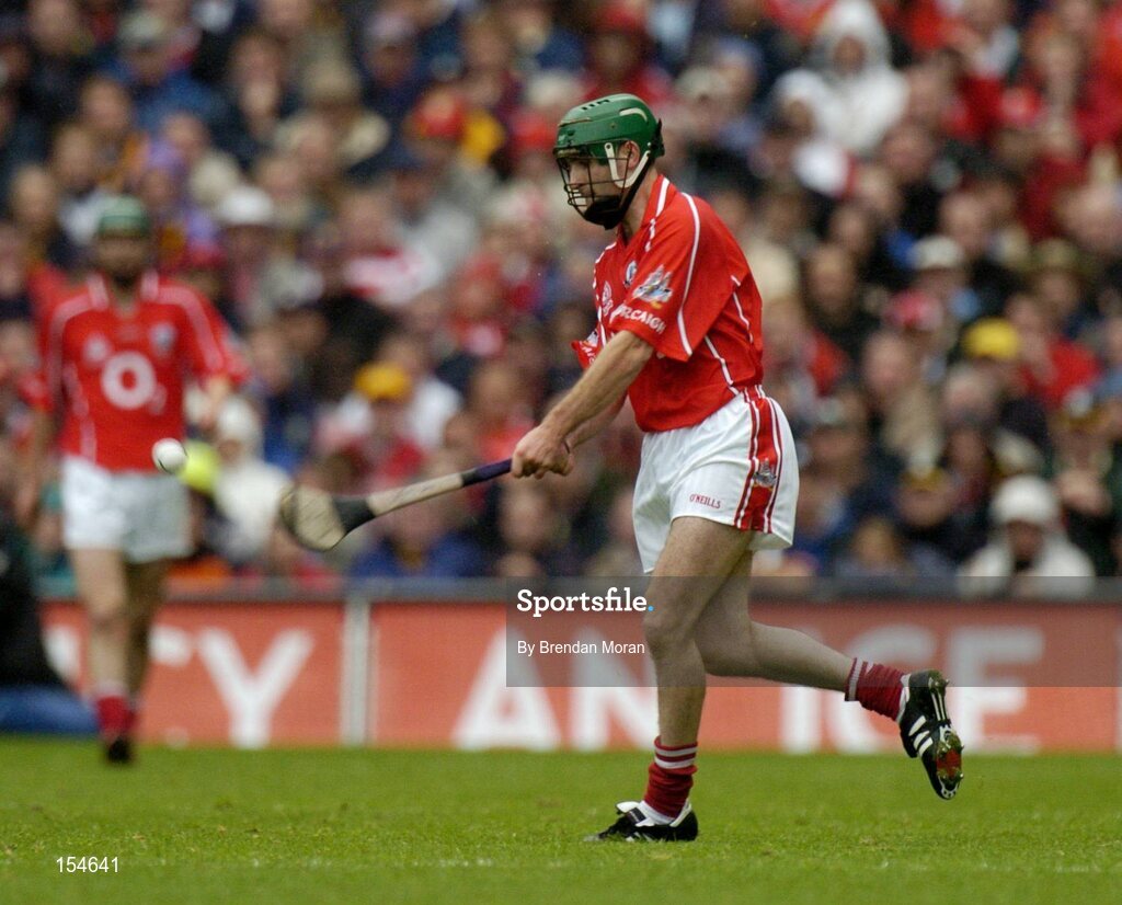 12 September 2004; Jerry O'Connor, Cork. Guinness All-Ireland Senior Hurling Championship Final, Cork v Kilkenny, Croke Park, Dublin. Picture credit; Brendan Moran / SPORTSFILE *** Local Caption *** Any photograph taken by SPORTSFILE during, or in connection with, the 2004 Guinness All-Ireland Hurling Final which displays GAA logos or contains an image or part of an image of any GAA intellectual property, or, which contains images of a GAA player/players in their playing uniforms, may only be used for editorial and non-advertising purposes.  Use of photographs for advertising, as posters or for purchase separately is strictly prohibited unless prior written approval has been obtained from the Gaelic Athletic Association.