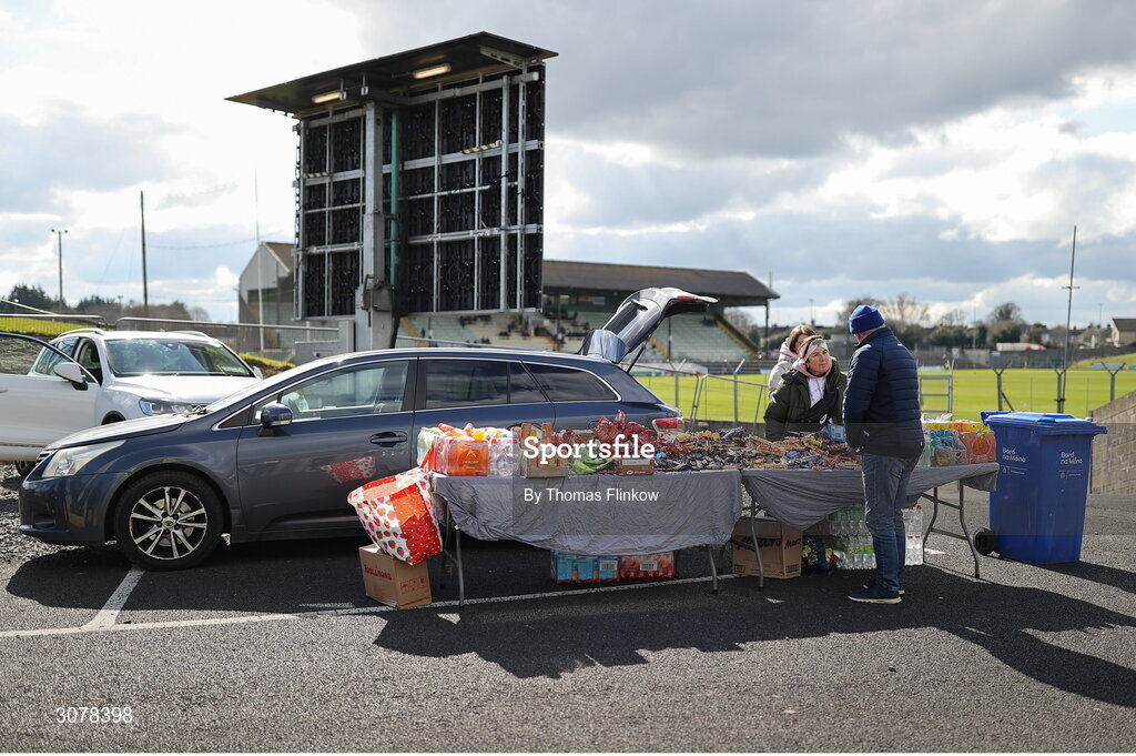16 March 2025; Snacks and drinks on sale are seen before the Allianz Football League Division 2 match between Meath and Monaghan at Páirc Tailteann in Navan, Meath. Photo by Thomas Flinkow/Sportsfile