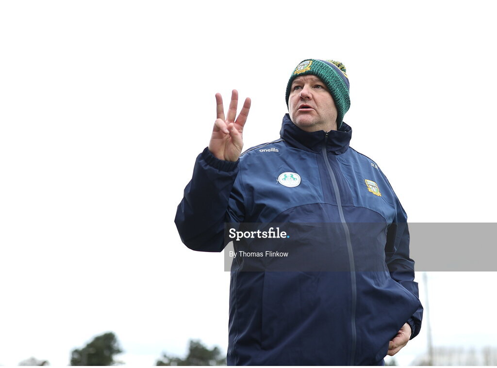 16 March 2025; Meath manager Robbie Brennan during the Allianz Football League Division 2 match between Meath and Monaghan at Páirc Tailteann in Navan, Meath. Photo by Thomas Flinkow/Sportsfile