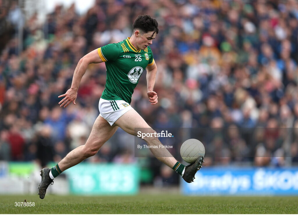 16 March 2025; Eoin Harkin of Meath during the Allianz Football League Division 2 match between Meath and Monaghan at Páirc Tailteann in Navan, Meath. Photo by Thomas Flinkow/Sportsfile
