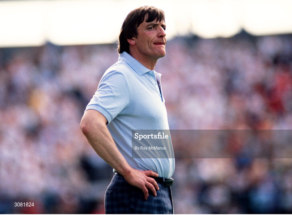 30 August 1987; Galway manager Billy Joyce during the All-Ireland Senior Football Championship semi-final replay match between Cork and Galway at Croke Park in Dublin. Photo by Ray McManus/Sportsfile