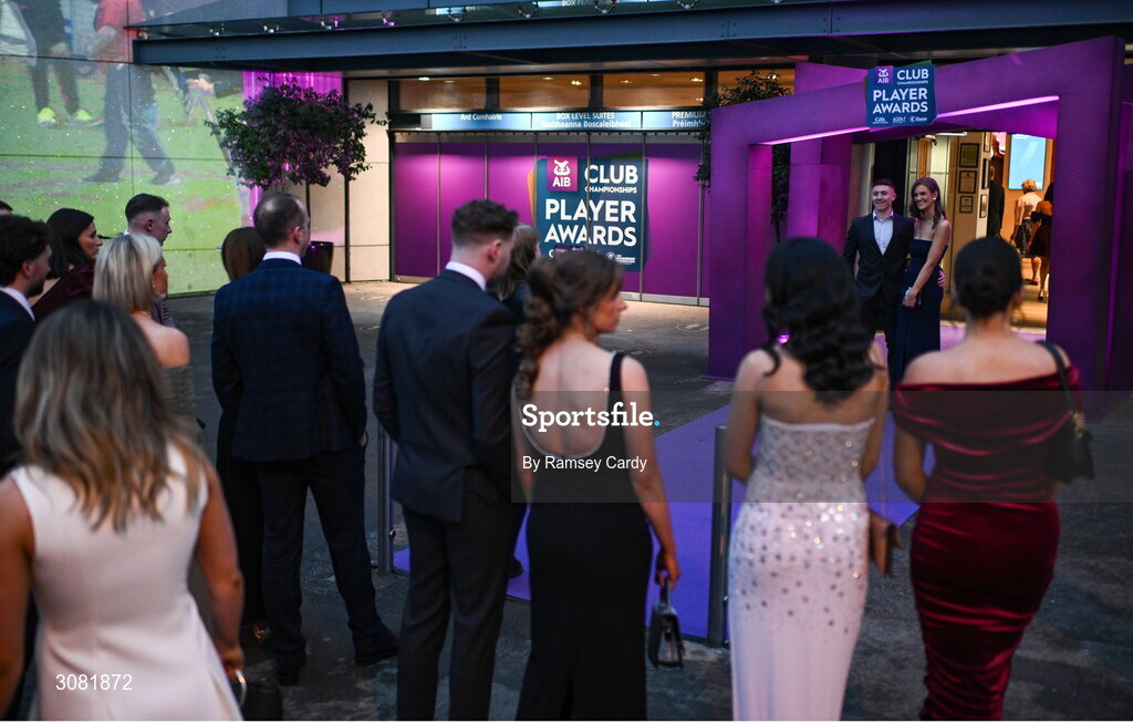 21 March 2025; Guests arrive in advance of the AIB Club Player Awards at Croke Park in Dublin. The AIB Club Player Awards celebrated the best players from club Football, Hurling, Camogie, and LGFA in a single ceremony for the first time, recognising their outstanding achievements on the field throughout the season. Photo by Ramsey Cardy/Sportsfile