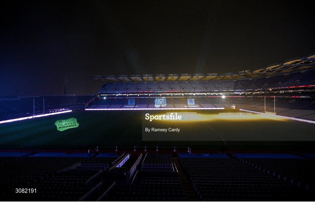 21 March 2025; A general view of Croke Park during the AIB Club Player Awards at Croke Park in Dublin. The AIB Club Player Awards celebrated the best players from club Football, Hurling, Camogie, and LGFA in a single ceremony for the first time, recognising their outstanding achievements on the field throughout the season. Photo by Ramsey Cardy/Sportsfile