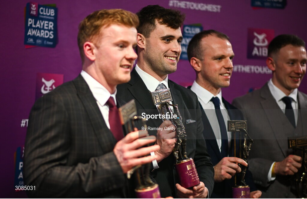 21 March 2025; Brian Ryan and his Na Fianna teammates during the AIB Club Player Awards at Croke Park in Dublin. The AIB Club Player Awards celebrated the best players from club Football, Hurling, Camogie, and LGFA in a single ceremony for the first time, recognising their outstanding achievements on the field throughout the season. Photo by Ramsey Cardy/Sportsfile