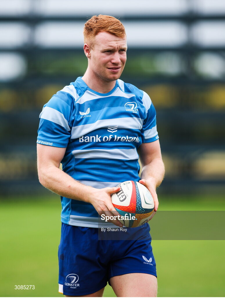 24 March 2025; Ciarán Frawley during a Leinster Rugby squad training session at Northwood College in Durban, South Africa. Photo by Shaun Roy/Sportsfile