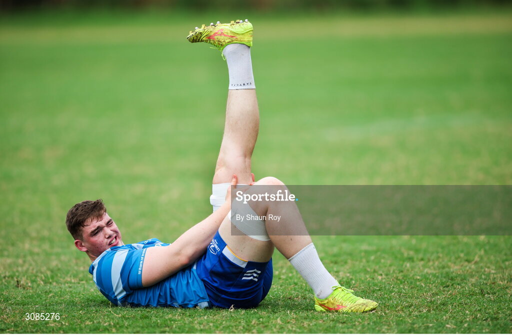 24 March 2025; Diarmuid Mangan during a Leinster Rugby squad training session at Northwood College in Durban, South Africa. Photo by Shaun Roy/Sportsfile