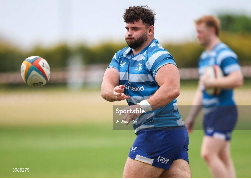 24 March 2025; Michael Milne during a Leinster Rugby squad training session at Northwood College in Durban, South Africa. Photo by Shaun Roy/Sportsfile