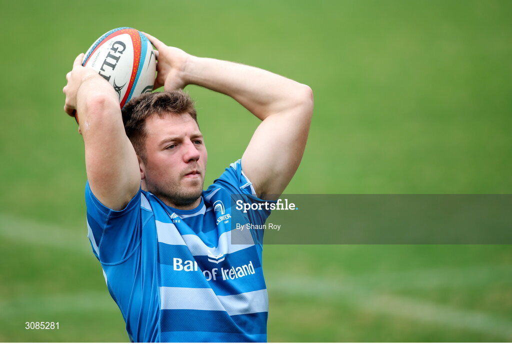 24 March 2025; Lee Barron during a Leinster Rugby squad training session at Northwood College in Durban, South Africa. Photo by Shaun Roy/Sportsfile
