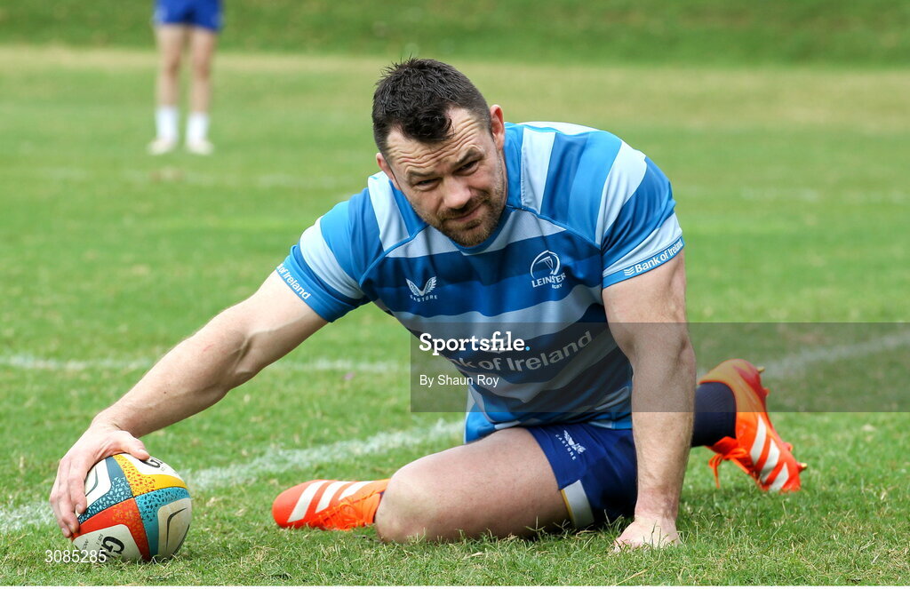 24 March 2025; Cian Healy during a Leinster Rugby squad training session at Northwood College in Durban, South Africa. Photo by Shaun Roy/Sportsfile