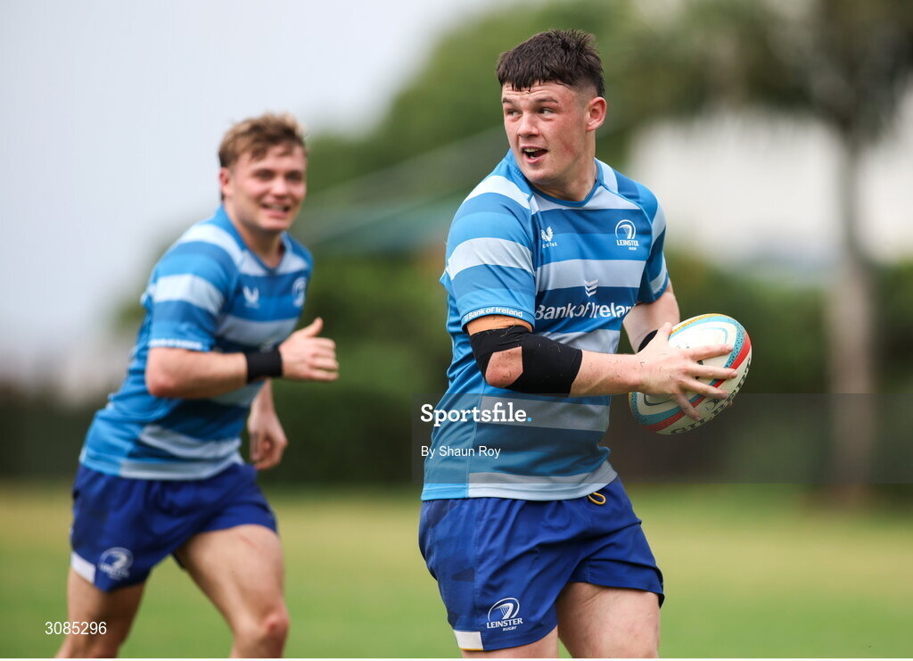 24 March 2025; Stephen Smyth during a Leinster Rugby squad training session at Northwood College in Durban, South Africa. Photo by Shaun Roy/Sportsfile