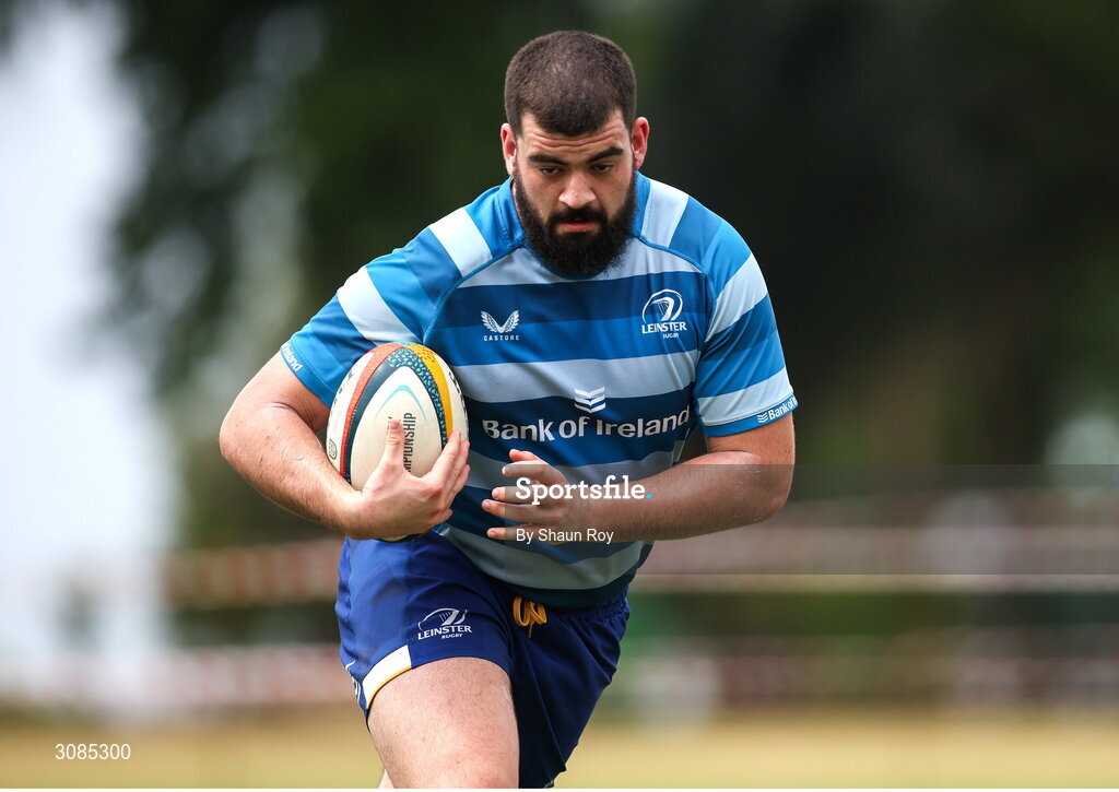 24 March 2025; Rory McGuire during a Leinster Rugby squad training session at Northwood College in Durban, South Africa. Photo by Shaun Roy/Sportsfile