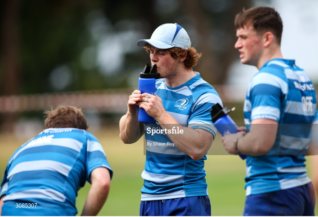 24 March 2025; Henry McErlean during a Leinster Rugby squad training session at Northwood College in Durban, South Africa. Photo by Shaun Roy/Sportsfile