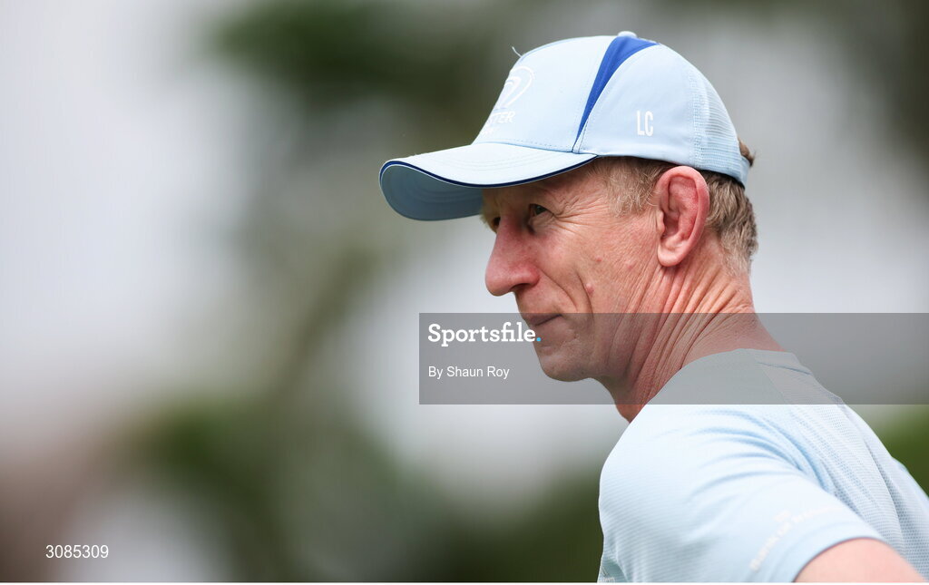24 March 2025; Head coach Leo Cullen during a Leinster Rugby squad training session at Northwood College in Durban, South Africa. Photo by Shaun Roy/Sportsfile