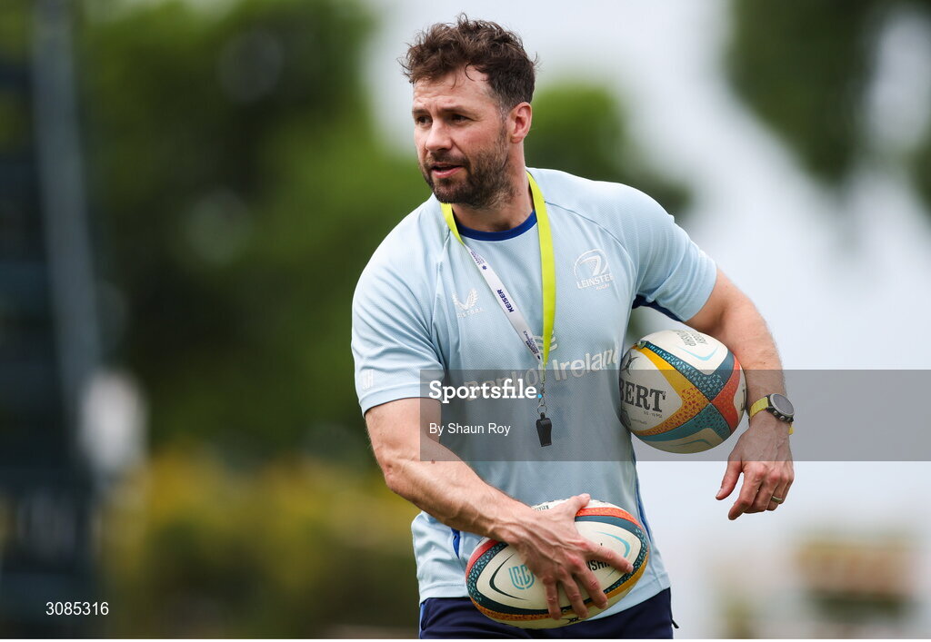 24 March 2025; Elite player development officer Kieran Hallett during a Leinster Rugby squad training session at Northwood College in Durban, South Africa. Photo by Shaun Roy/Sportsfile