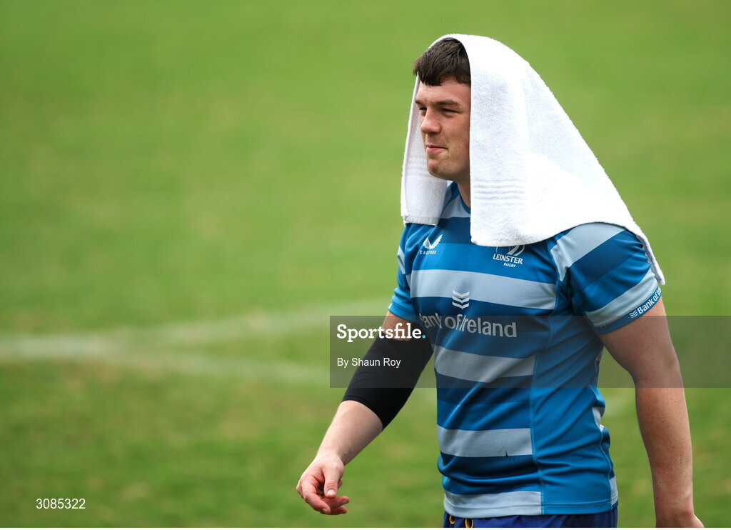 24 March 2025; Stephen Smyth during a Leinster Rugby squad training session at Northwood College in Durban, South Africa. Photo by Shaun Roy/Sportsfile