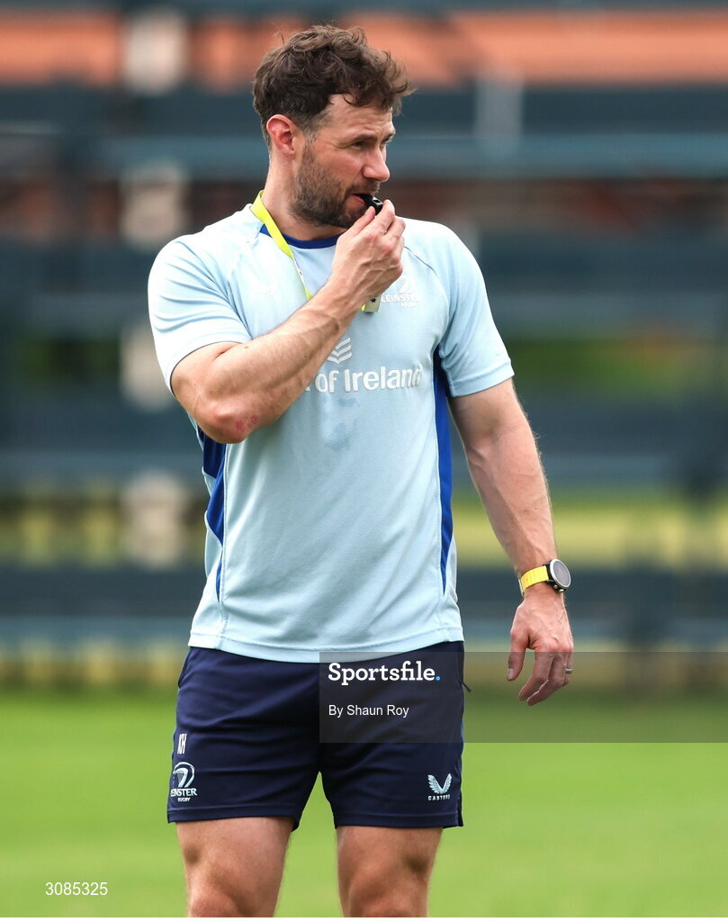 24 March 2025; Elite player development officer Kieran Hallett during a Leinster Rugby squad training session at Northwood College in Durban, South Africa. Photo by Shaun Roy/Sportsfile