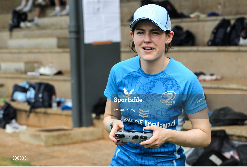24 March 2025; Assistant performance analyst Juliette Fortune during a Leinster Rugby squad training session at Northwood College in Durban, South Africa. Photo by Shaun Roy/Sportsfile