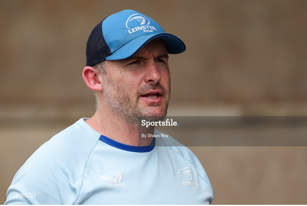 24 March 2025; Elite player development officer Aaron Dundon during a Leinster Rugby squad training session at Northwood College in Durban, South Africa. Photo by Shaun Roy/Sportsfile