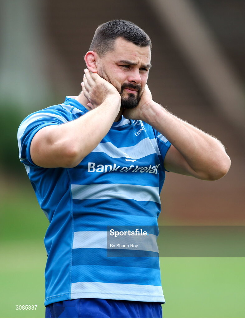 24 March 2025; Max Deegan during a Leinster Rugby squad training session at Northwood College in Durban, South Africa. Photo by Shaun Roy/Sportsfile