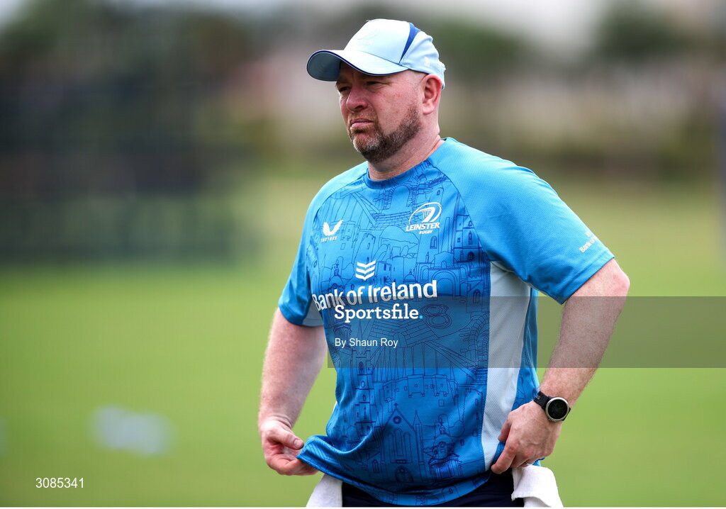 24 March 2025; Senior kitman Jim Bastick during a Leinster Rugby squad training session at Northwood College in Durban, South Africa. Photo by Shaun Roy/Sportsfile