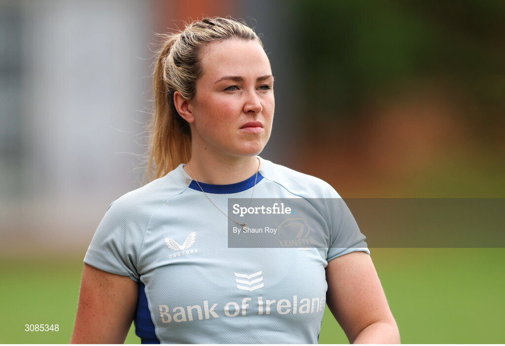 24 March 2025; Athletic performance intern Molly Sullivan during a Leinster Rugby squad training session at Northwood College in Durban, South Africa. Photo by Shaun Roy/Sportsfile