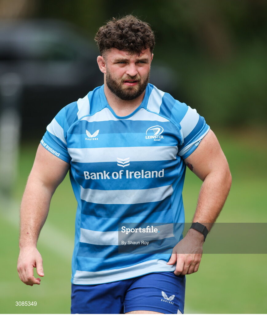 24 March 2025; Michael Milne during a Leinster Rugby squad training session at Northwood College in Durban, South Africa. Photo by Shaun Roy/Sportsfile