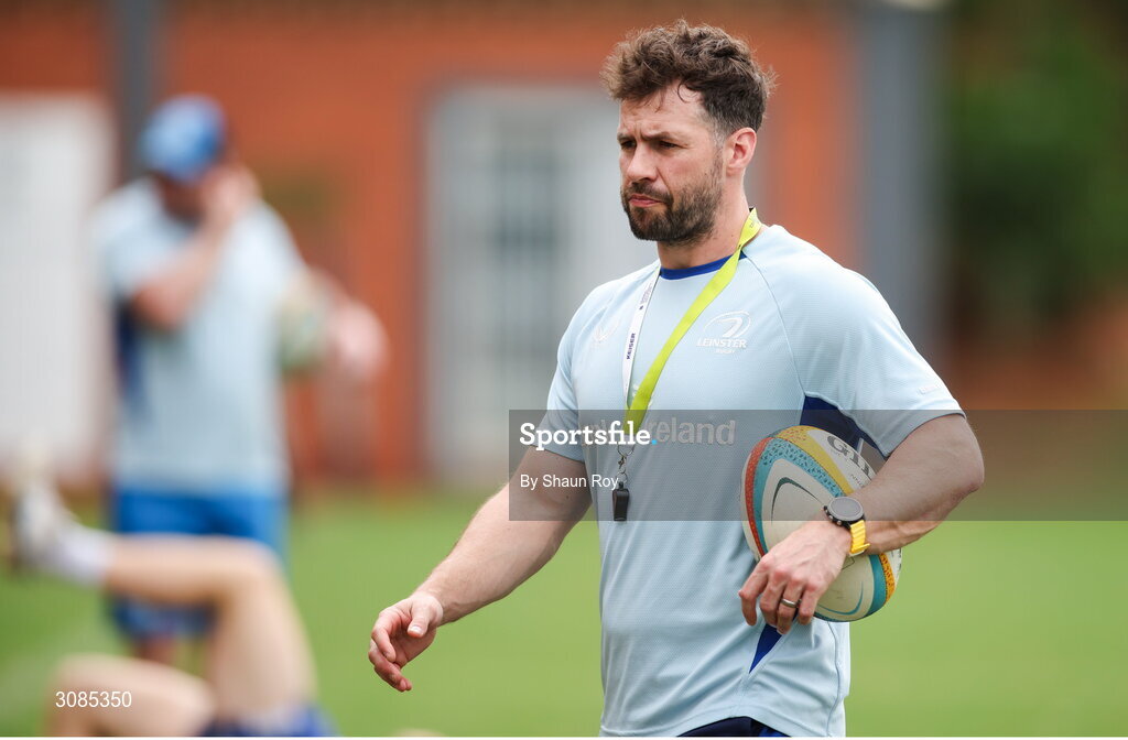 24 March 2025; Elite player development officer Kieran Hallett during a Leinster Rugby squad training session at Northwood College in Durban, South Africa. Photo by Shaun Roy/Sportsfile