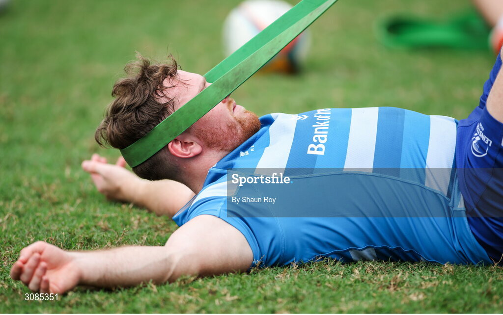 24 March 2025; Liam Turner during a Leinster Rugby squad training session at Northwood College in Durban, South Africa. Photo by Shaun Roy/Sportsfile