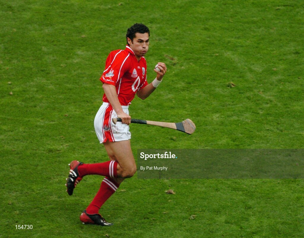 12 September 2004; Sean Og O'hAilpin, Cork. Guinness All-Ireland Senior Hurling Championship Final, Cork v Kilkenny, Croke Park, Dublin. Picture credit; Pat Murphy / SPORTSFILE *** Local Caption *** Any photograph taken by SPORTSFILE during, or in connection with, the 2004 Guinness All-Ireland Hurling Final which displays GAA logos or contains an image or part of an image of any GAA intellectual property, or, which contains images of a GAA player/players in their playing uniforms, may only be used for editorial and non-advertising purposes.  Use of photographs for advertising, as posters or for purchase separately is strictly prohibited unless prior written approval has been obtained from the Gaelic Athletic Association.