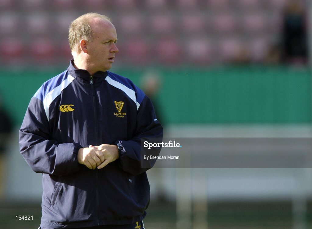 11 September 2004; Declan Kidney, Leinster coach. Celtic League 2004-2005, Ulster v Leinster, Ravenhill Park, Belfast. Picture credit; Brendan Moran / SPORTSFILE