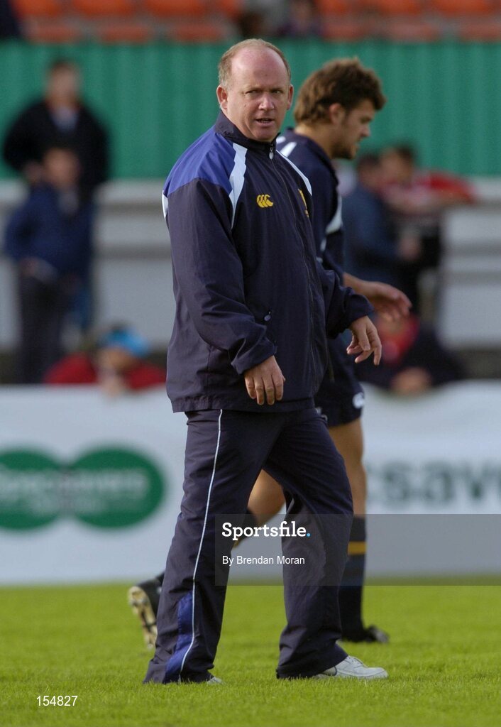 11 September 2004; Declan Kidney, Leinster coach. Celtic League 2004-2005, Ulster v Leinster, Ravenhill Park, Belfast. Picture credit; Brendan Moran / SPORTSFILE
